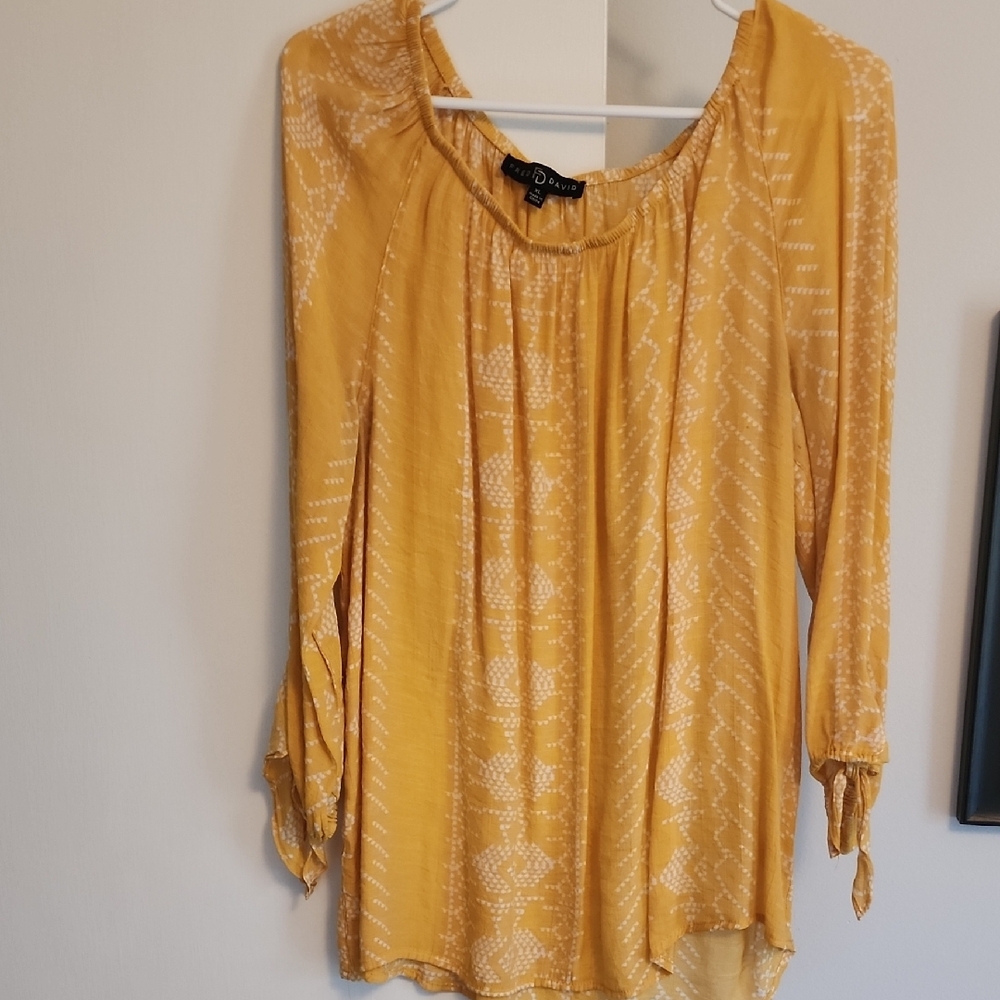 Fred David Gold Relaxed Tie Front Tunic